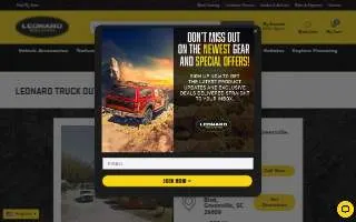 Leonard Truck Outfitters of Greenville website