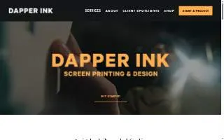 Dapper Ink - Screen Printers and Designers website