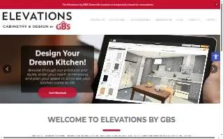 Elevations Design Showroom website