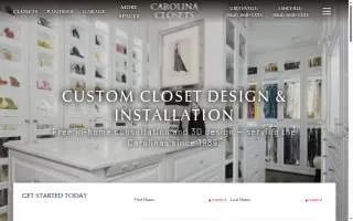 Carolina Closets website