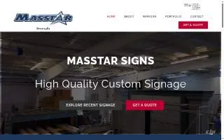 Masstar Signs website