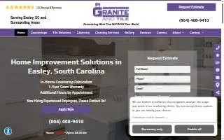 P.I. Granite and Tile website