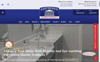 Parthenon Shower and Bath website