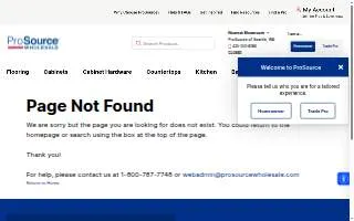 ProSource of Greenville website
