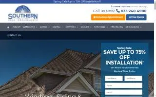 Southern Industries Home Improvements of Greenville website
