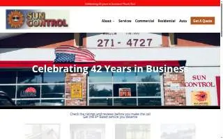 Sun Control Window Tinting of Greenville website
