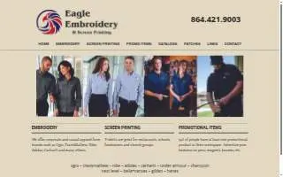 Eagle Embroidery & Screen Printing website