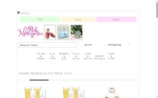 The Pink Monogram website