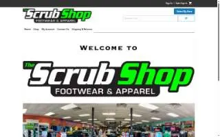 The Scrub Shop of Greenville website