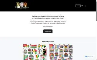 Whoo Kreacione'z website