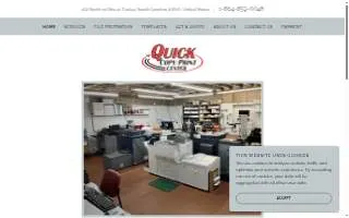 Quick Copy/Print Center website