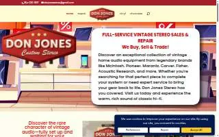 Don Jones Custom Home Stereo Inc website
