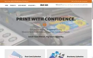 Action Printing, Inc. website