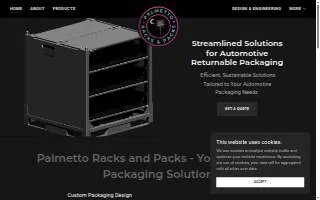 Palmetto Racks & Packs website