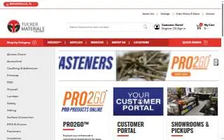 Tucker Materials of Greenville website