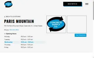 Concrete Supply Co., LLC of Greenville website