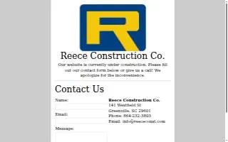 Reece Construction Co., Inc. website