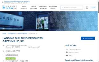 Lansing Building Products - Greenville, SC