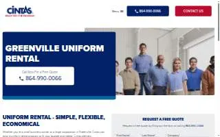 Cintas Uniform Services of Greenville website