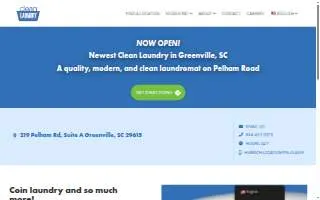Clean Laundry of Greenville website