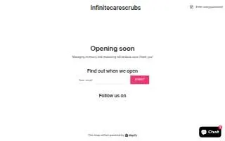 Infinite Care Scrubs & Mobile Services website