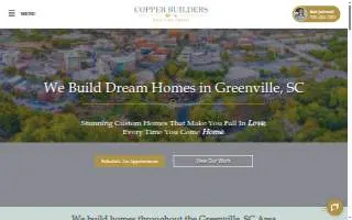 Copper Builders - Greenville website