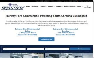 Fairway Ford Commercial Sales website