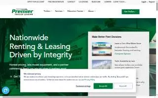 Premier Trailer Leasing - Greenville website
