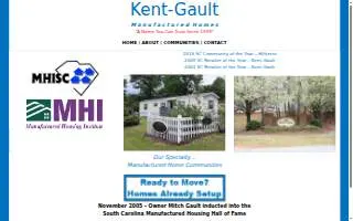 Kent-Gault Manufactured Homes website