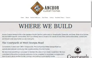 Anchor Custom Homes, LLC website
