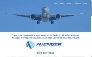 Avenger Aerospace Solutions website