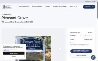 Pleasant Grove Estates website