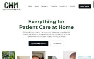 Carolina Home Medical website