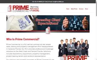 Prime Commercial Services website