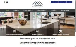Greenville Property Management website