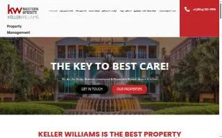 Keller Williams Western Upstate Property Management website