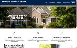 Paradigm Appraisal Service website