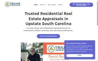 Triune Appraisals website