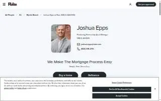 Joshua Epps at Rate (NMLS #430939) of Myrtle Beach website