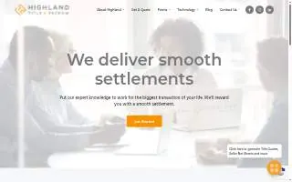 Highland Title of Greenville website