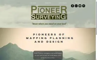 Pioneer Surveying website