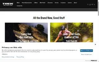 Trek Bicycle Store Greenville website