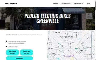 Pedego Electric Bikes Greenville website