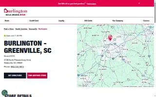 Burlington of Greenville website