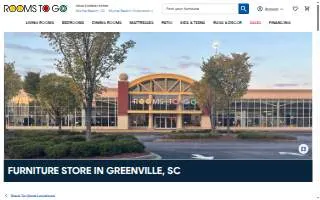 Rooms To Go of Greenville website