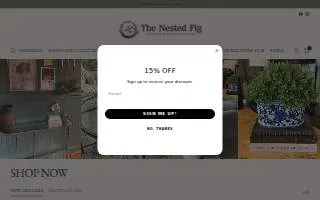 The Nested Fig Home website