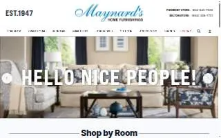 Maynards Home Furnishings website