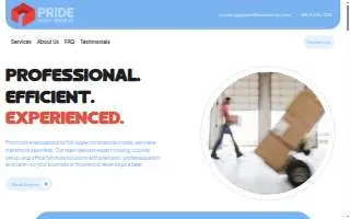 Pride Office Services website