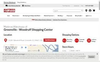 Mattress Warehouse of Greenville - Woodruff Shopping Center website