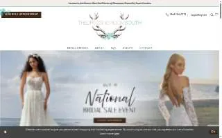 The Dressing Room South, A Bridal Boutique website